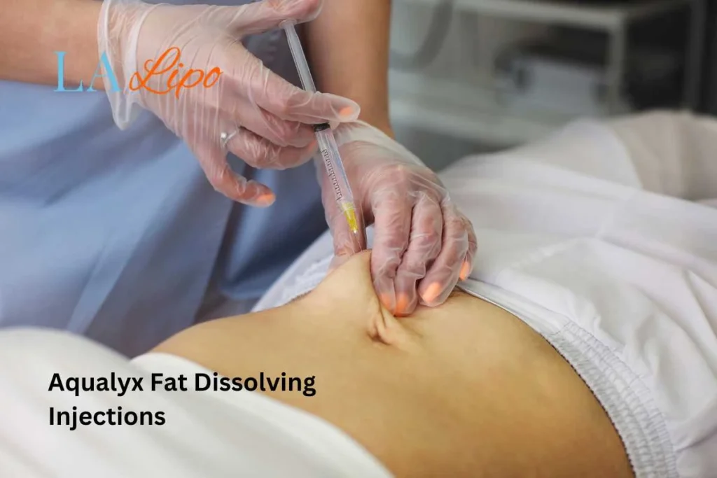 woman having fat dissolving injections Camberley in the stomach
