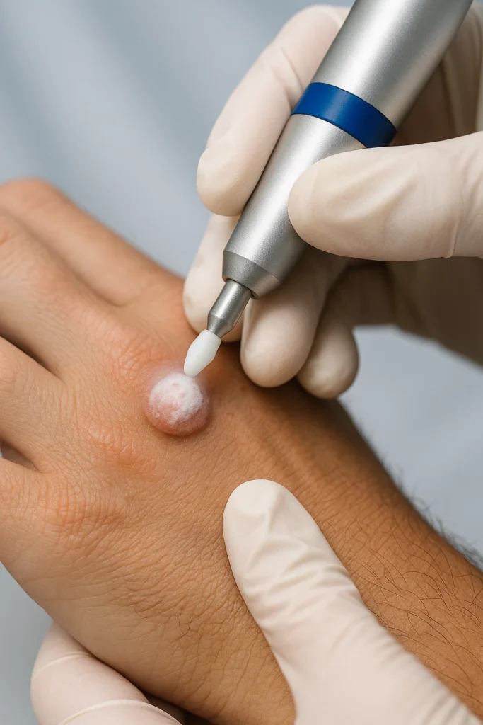 example of wart removal Camberley using cryopen