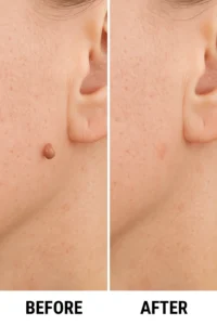 Skin tags removal Camberley before and after