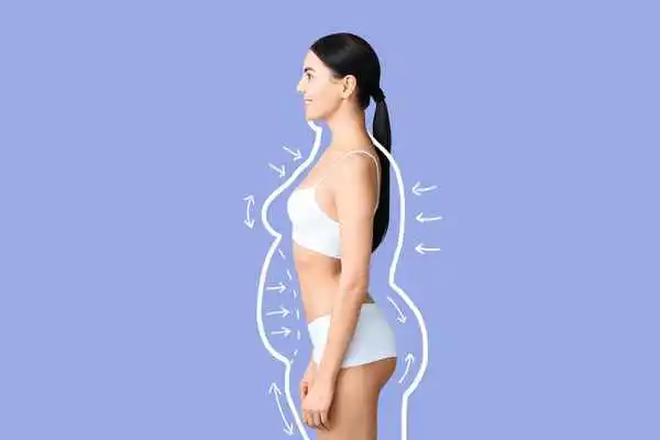 image of woman experiencing fat reduction treatment Camberley
