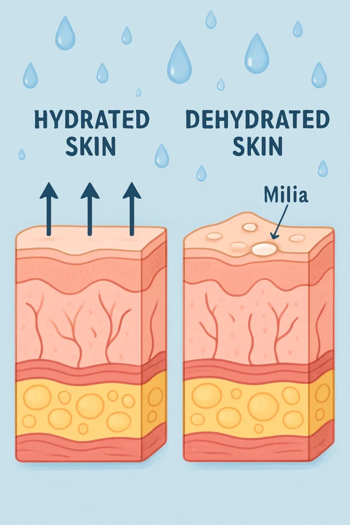 The importance of hydration and milia production Camberley
