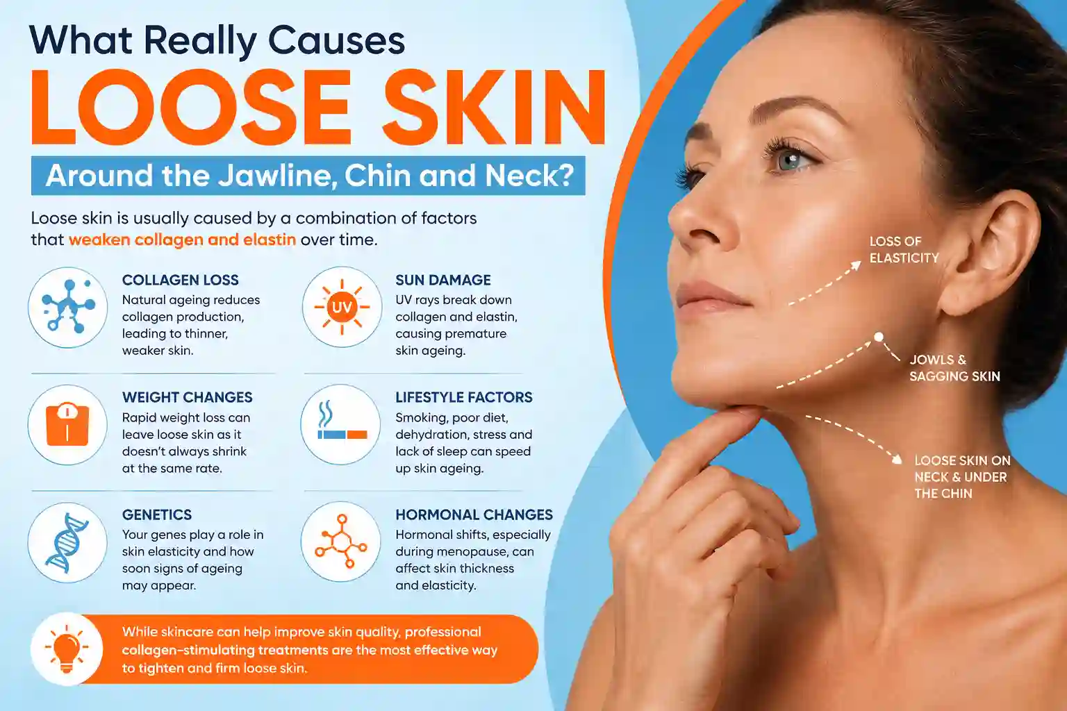 What Really Causes Loose Skin Around the Jawline, Chin and Neck Camberley?